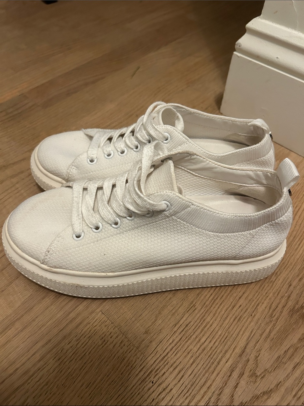 bp. White Platform Canvas Sneakers women’s size 7.5